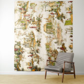 Franse Creme Toile Chinoiserie stijl rustiek Wandkleed (In situ)