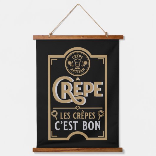 Franse crêpes hangend wandkleed (Voorkant)