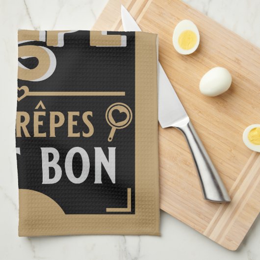 Franse crêpes theedoek (Quarter Fold)