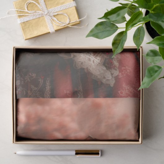 Franse Crimson Racoon Meesteres Decoupage Tissuepapier (Geschenk)