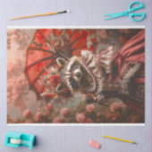 Franse Crimson Racoon Meesteres Decoupage Tissuepapier (Craft)