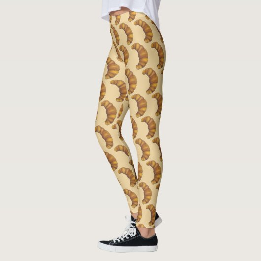 Franse croissant Hot Flaky Buttery Foodie Leggings (Links)