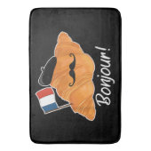 Franse Croissant Lover Frankrijk Vlag Francophile Badmat (Voorkant Verticaal)