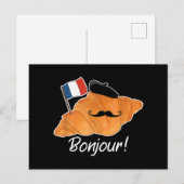 Franse Croissant Lover Frankrijk Vlag Francophile Briefkaart (Voorkant / Achterkant)