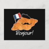 Franse Croissant Lover Frankrijk Vlag Francophile Briefkaart (Voorkant)