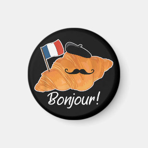 Franse Croissant Lover Frankrijk Vlag Francophile Magneet