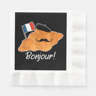 Franse Croissant Lover Frankrijk Vlag Francophile Servet