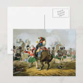 Franse Cuirassiers bij de slag om Waterloo, Char Briefkaart (Voorkant / Achterkant)