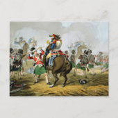 Franse Cuirassiers bij de slag om Waterloo, Char Briefkaart (Voorkant)
