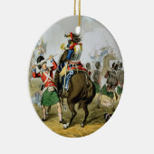 Franse Cuirassiers bij de slag om Waterloo, Char Keramisch Ornament (Rechts)