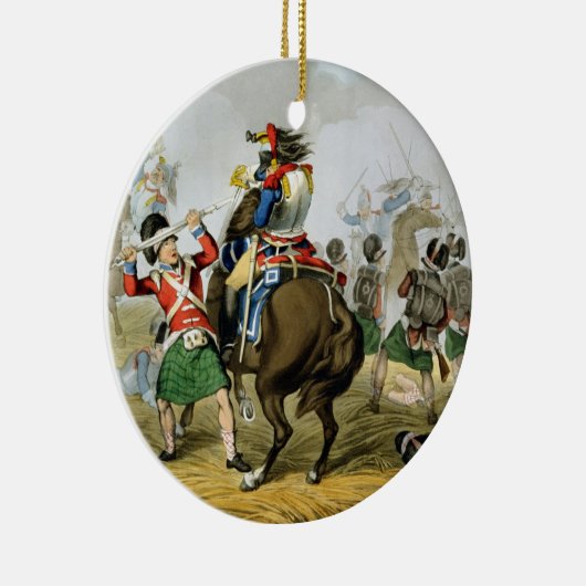 Franse Cuirassiers bij de slag om Waterloo, Char Keramisch Ornament (Rechts)