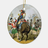 Franse Cuirassiers bij de slag om Waterloo, Char Keramisch Ornament (Links)