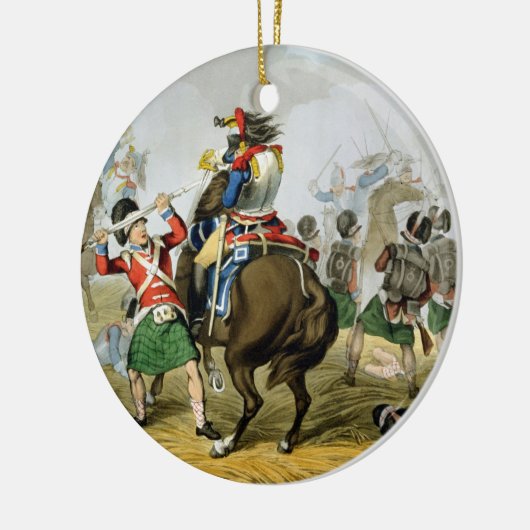 Franse Cuirassiers bij de slag om Waterloo, Char Keramisch Ornament (Links)