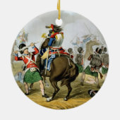Franse Cuirassiers bij de slag om Waterloo, Char Keramisch Ornament (Achterkant)