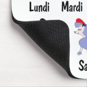 Franse dagen van de week muismat (Hoek)