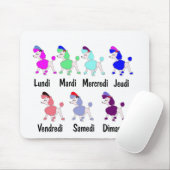 Franse dagen van de week muismat (Met muis)