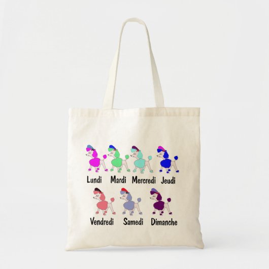 Franse dagen van de week tote bag (Voorkant)