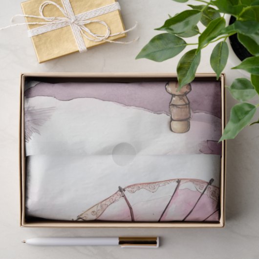 Franse Daisy de Cat Decoupage Tissuepapier (Geschenk)