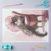 Franse Daisy de Cat Decoupage Tissuepapier (Craft)