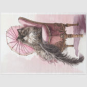 Franse Daisy de Cat Decoupage Tissuepapier (Voorkant)