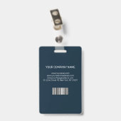 Franse Damask Photo Business ID Badge (Achterkant met clip)