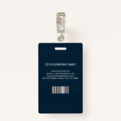 Franse Damask Photo Business ID Badge (Achterkant met clip)