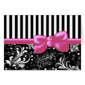 Franse Damask, Stripes, Lines, Black en White (Voorkant Horizontaal)