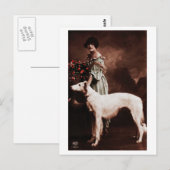  Franse dame met hond Briefkaart (Voorkant / Achterkant)