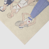  Franse Dame op Strand Decoupage Typografie Tissuepapier (Detail)