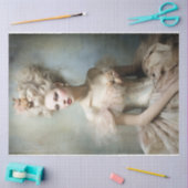 Franse dame ouderwets vrouwelijk schoonheid portre tissuepapier (Craft)