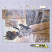 Franse Dame Pet  Kunst Galerij Ad Decoupage Tissuepapier (Craft)