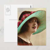 Franse Dame w. Big Pet Briefkaart (Voorkant / Achterkant)