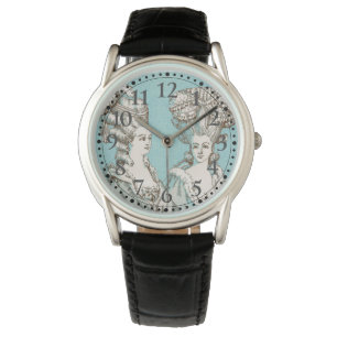  Franse Dames geïllustreerde klok Horloge