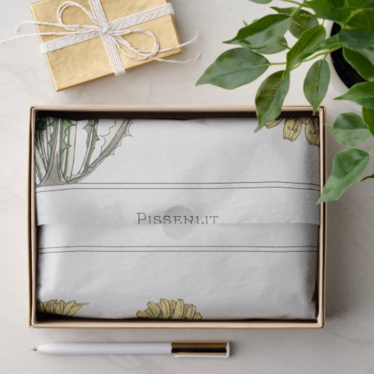  franse dandelion print tissuepapier (Geschenk)