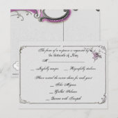 Franse Deco Lijst Posh RSVP Briefkaart (Voorkant / Achterkant)