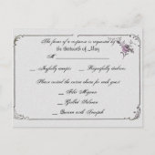 Franse Deco Lijst Posh RSVP Briefkaart (Voorkant)