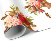 Franse decor Rozen Cadeaupapier (Rol Hoek)