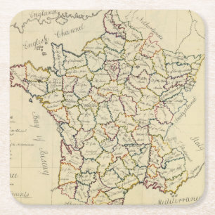 Franse departementen kartonnen onderzetters