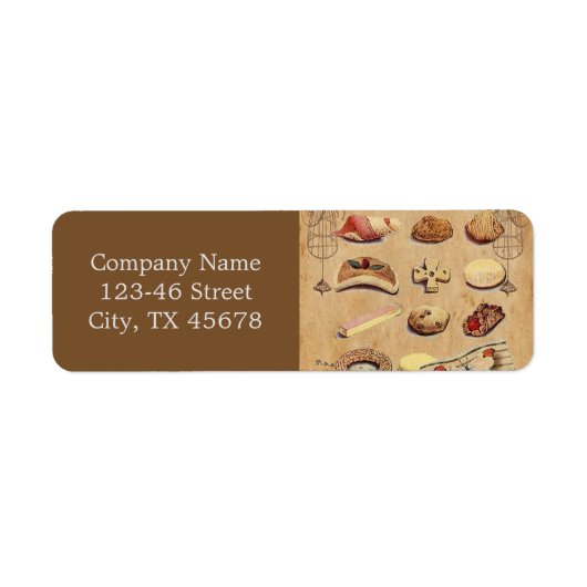 franse dessert cake gebak bakkerij etiket (Voorkant)