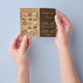 franse dessert cake gebak bakkerij flyer (Hand)