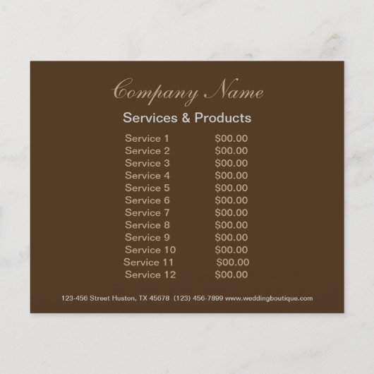 franse dessert cake gebak bakkerij flyer (Achterkant)