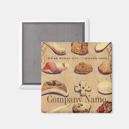 franse dessert cake gebak bakkerij magneet (Voorkant / Achterkant)