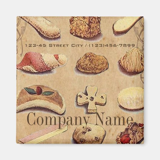 franse dessert cake gebak bakkerij magneet (Voorkant)