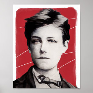 Franse dichter Arthur Rimbaud illustratie Poster