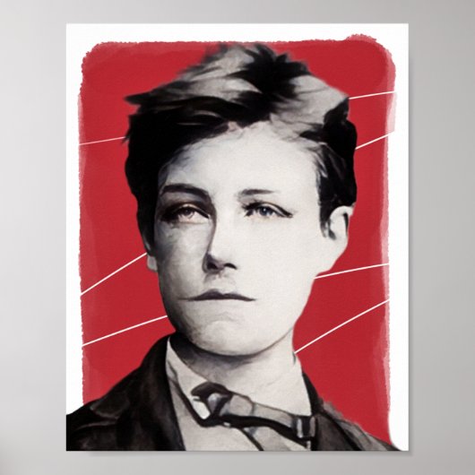 Franse dichter Arthur Rimbaud illustratie Poster (Voorkant)