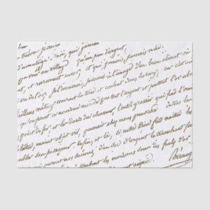 Franse dichter Gold Script Farmland Harvest Tissuepapier