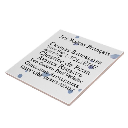 Franse dichters tegeltje (Zijkant)