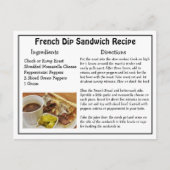 Franse dip-sandwich-kaart briefkaart (Voorkant)