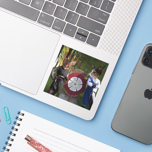 Franse disconnectie sticker (Laptop met iPhone)