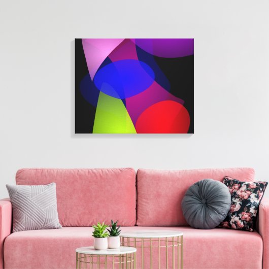 Franse dollar canvas afdruk (Insitu (Woonkamer))